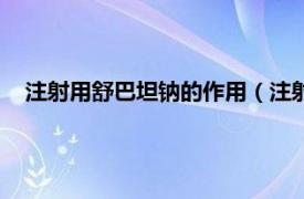 注射用舒巴坦钠的作用（注射用舒巴坦钠相关内容简介介绍）