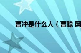 曹冲是什么人（曹聪 网络主播相关内容简介介绍）