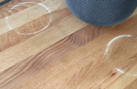 新 HomePod 仍会在成品木材表面留下环纹