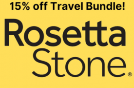 使用 Travel Hacker Bundle 购买 Rosetta Stone 终身订阅可额外享受 15% 的折扣