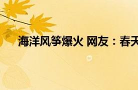 海洋风筝爆火 网友：春天的信号具体详细内容是什么