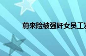 蔚来险被强奸女员工发声具体详细内容是什么