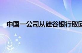 中国一公司从硅谷银行取回6亿存款具体详细内容是什么