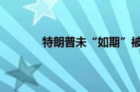 特朗普未“如期”被捕具体详细内容是什么