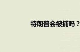 特朗普会被捕吗？具体详细内容是什么