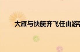 大雁与快艇齐飞任由游客抚摸具体详细内容是什么