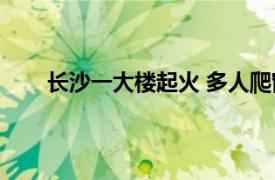 长沙一大楼起火 多人爬窗逃生具体详细内容是什么