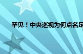 罕见！中央巡视为何点名足球腐败？具体详细内容是什么