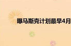 曝马斯克计划最早4月来华具体详细内容是什么