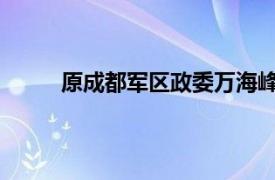 原成都军区政委万海峰逝世具体详细内容是什么