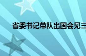 省委书记带队出国会见三国总统具体详细内容是什么