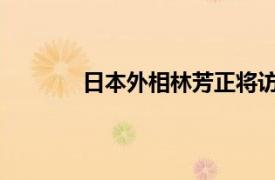 日本外相林芳正将访华具体详细内容是什么