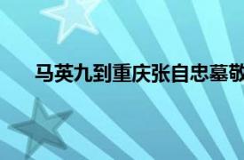 马英九到重庆张自忠墓敬献花圈具体详细内容是什么