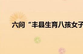 六问“丰县生育八孩女子”事件具体详细内容是什么