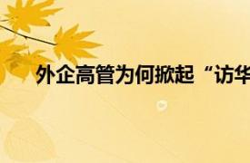 外企高管为何掀起“访华潮”？具体详细内容是什么