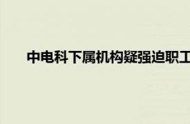 中电科下属机构疑强迫职工周末加班具体详细内容是什么