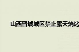 山西晋城城区禁止露天烧烤 违者罚款具体详细内容是什么