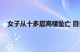 女子从十多层高楼坠亡 目击者发声具体详细内容是什么