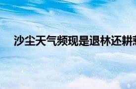 沙尘天气频现是退林还耕惹的祸？具体详细内容是什么