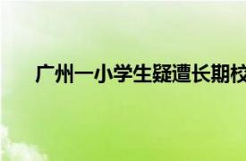 广州一小学生疑遭长期校园霸凌具体详细内容是什么