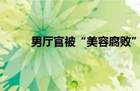 男厅官被“美容腐败”撂倒具体详细内容是什么