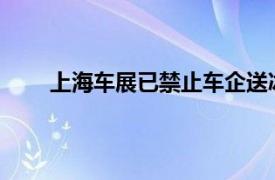 上海车展已禁止车企送冰淇淋具体详细内容是什么