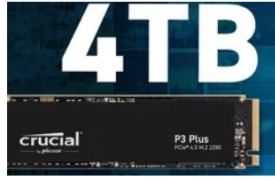 Crucial P3 Plus 4TB SSD 在再次降价后创历史新低