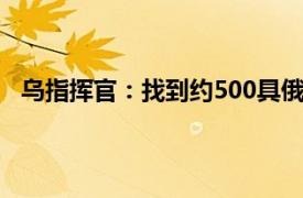 乌指挥官：找到约500具俄士兵尸体具体详细内容是什么