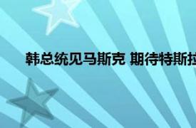 韩总统见马斯克 期待特斯拉对韩投资具体详细内容是什么