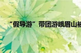 “假导游”带团游峨眉山被行拘5天具体详细内容是什么