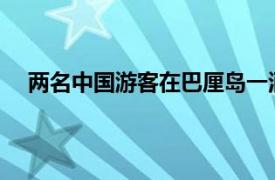 两名中国游客在巴厘岛一酒店身亡具体详细内容是什么