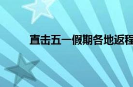 直击五一假期各地返程高峰具体详细内容是什么