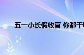 五一小长假收官 你都干嘛了？具体详细内容是什么