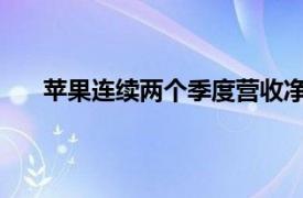 苹果连续两个季度营收净利下滑具体详细内容是什么