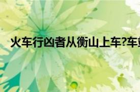 火车行凶者从衡山上车?车站:还在查具体详细内容是什么