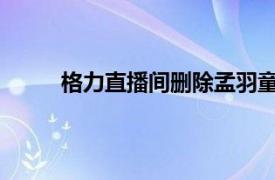 格力直播间删除孟羽童视频具体详细内容是什么