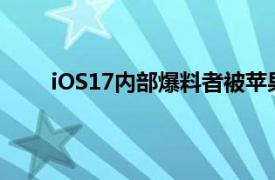 iOS17内部爆料者被苹果抓获具体详细内容是什么