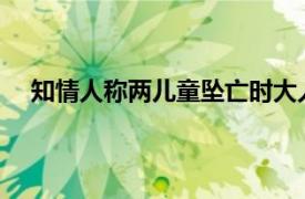 知情人称两儿童坠亡时大人正做饭具体详细内容是什么