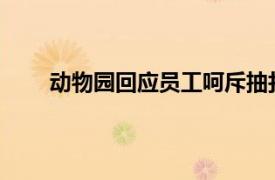 动物园回应员工呵斥抽打小狗具体详细内容是什么