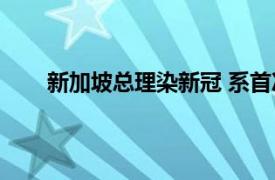 新加坡总理染新冠 系首次感染具体详细内容是什么