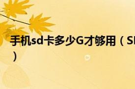 手机sd卡多少G才够用（SD卡1GB等于多少G的手机内存卡）