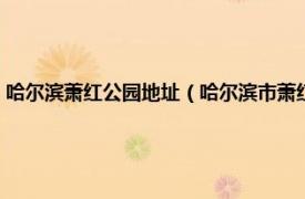 哈尔滨萧红公园地址（哈尔滨市萧红故居历史文化街区相关内容简介介绍）