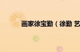 画家徐宝勤（徐勤 艺术家相关内容简介介绍）