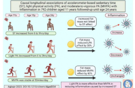 研究：轻度体力活动在减少久坐引起的炎症方面比 MVPA 更有效