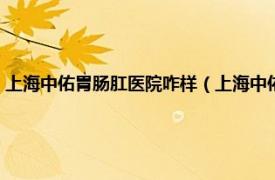 上海中佑胃肠肛医院咋样（上海中佑肛肠医院有限公司相关内容简介介绍）