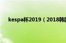 kespa杯2019（2018韩国KeSPA杯什么时候开赛呢）