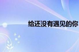 给还没有遇见的你（歌词相关介绍简介）