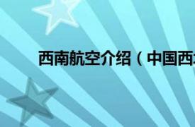 西南航空介绍（中国西北航空相关内容简介介绍）