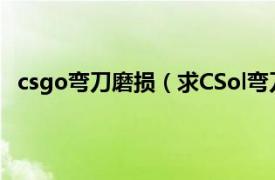 csgo弯刀磨损（求CSol弯刀伤害详细……相关介绍简介）