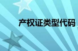 产权证类型代码（产权证类型代码）